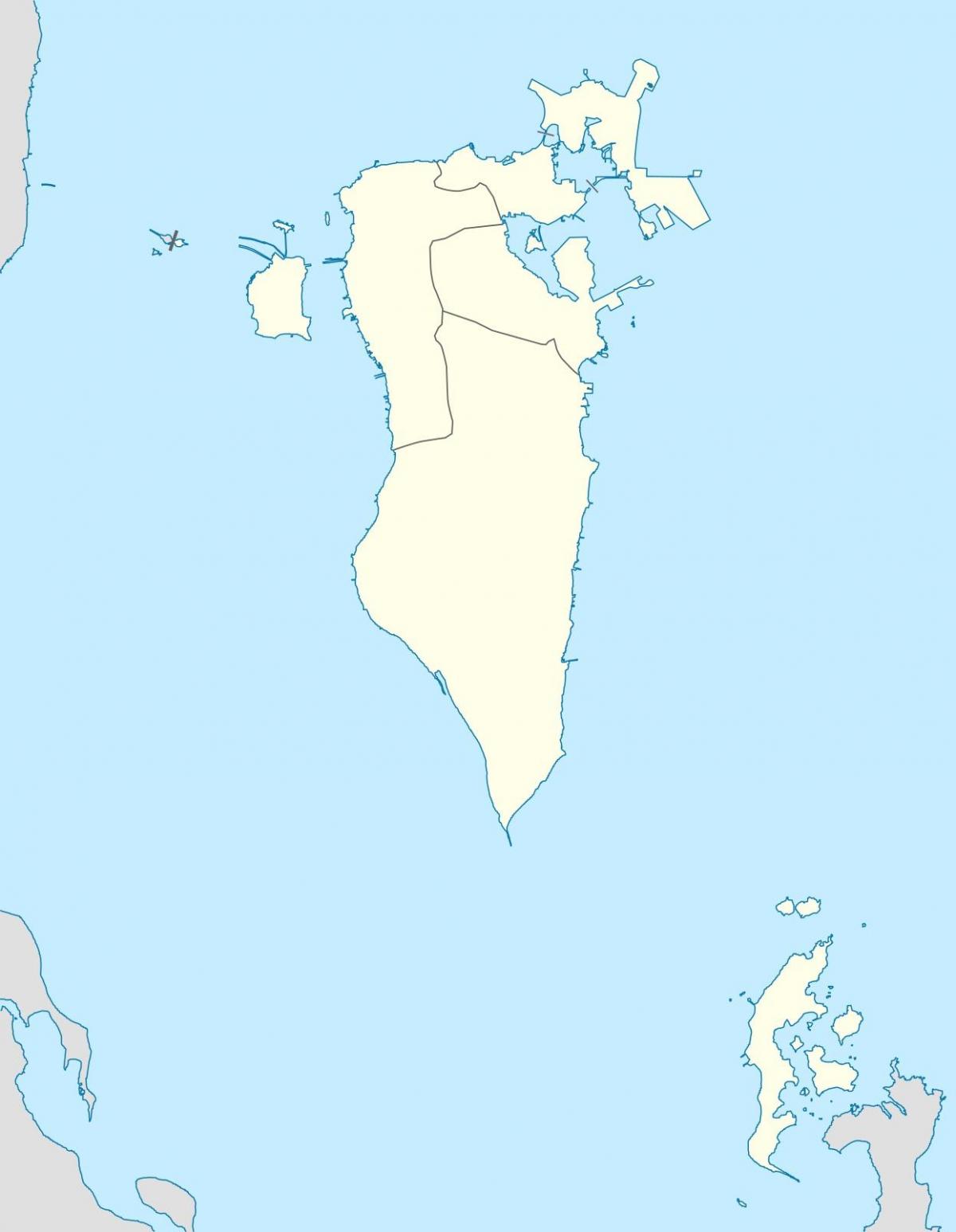 mapa Bahrajnu mapa wektor 