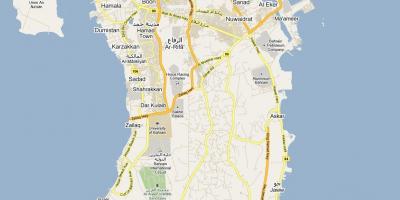 Mapa ulica mapie Bahrajnu