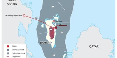 Mapa Bahrajnu bloków