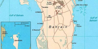 Mapa Bahrajnu mapa Drogowa locator 